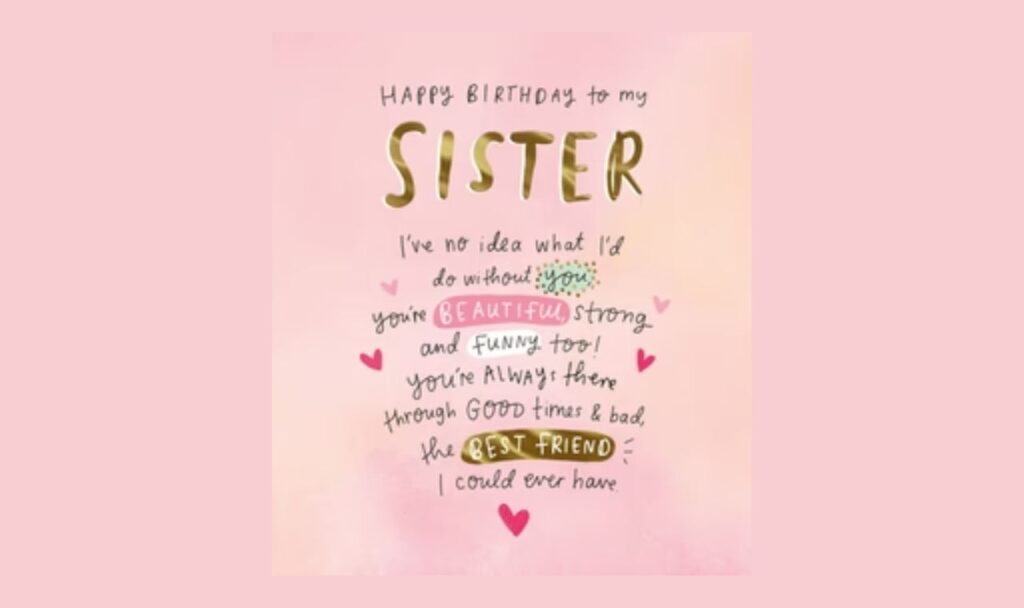Blessing Birthday Wishes For Sister Simple