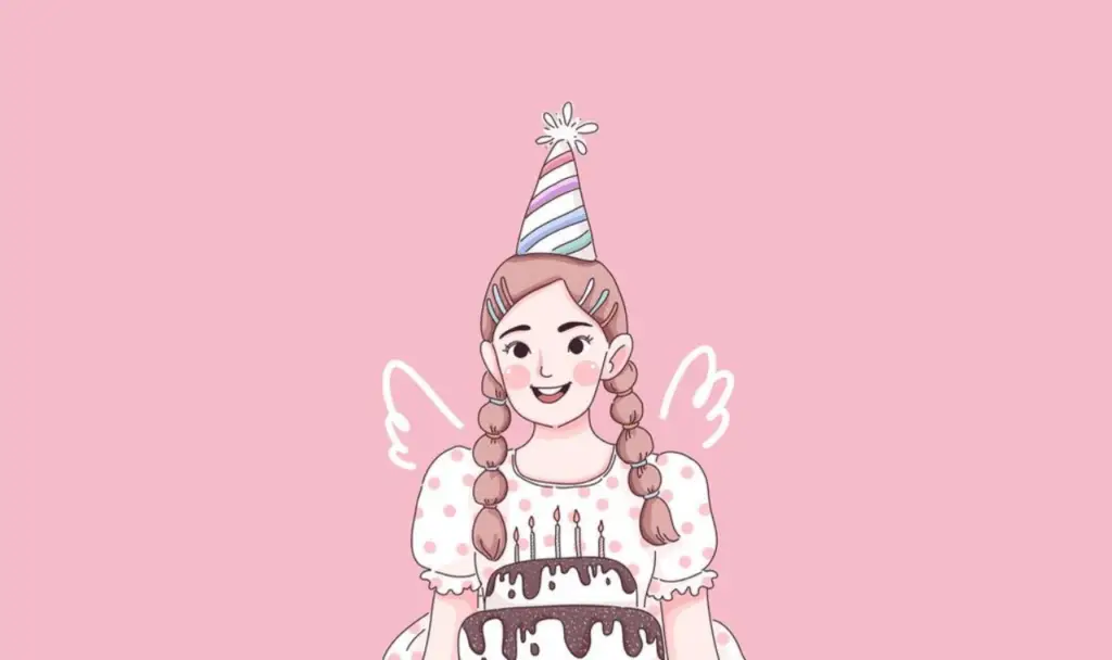 cute birthday girl cutting cake