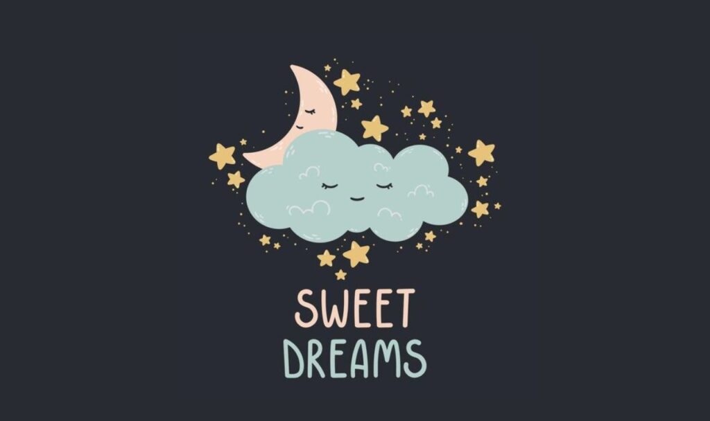 animated moon and a cloud sleeping
