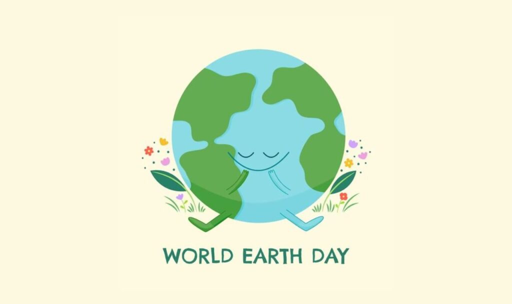 illustrated image of world earth day