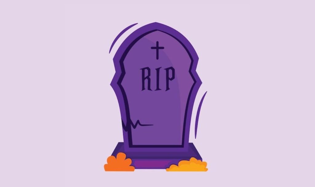 purple gravestone